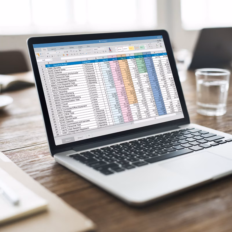 Spreadsheet and financial startup documents